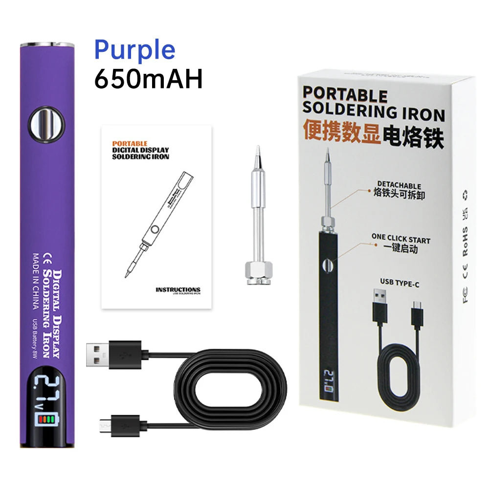 510 Mini Soldering Iron Pen Kit Adjustable Voltage Smart Power Tool With USB Charger Electronics Repair DIY Projects ﻿