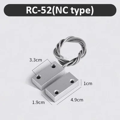 NC Door Sensor Metal Wired Roller Shutter Door Magnetic Contact Reed Switch for Security Alarm System