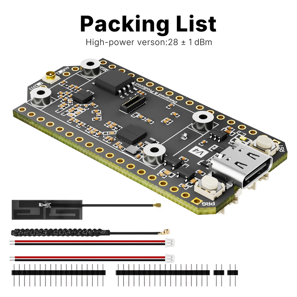 Heltec LoRa32 V4 ESP32-S3 SX1262 LoRaWAN 868MHz 915MHz Development Board with 0.96 Inch OLED, WiFi & BLE Mesh Network for IoT