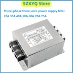 EMI filter power purifier CW7N-20/30/40/50/60/70/75A-R 380VAC 3-phase AC power supply filter Anti-interference