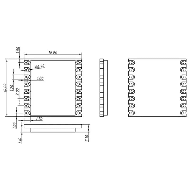 DT51 150MHz CC68-C1 LLCC68 LoRa Module 160mW 5KM, Full Instead of LORA1262/LORA1268, Wireless Transceiver for IoT
