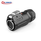 CNLINKO M24 PBT Waterproof Circular Solder Type Connector Female Plug+Male Mating Socket for Industrial Signal & Power Systems