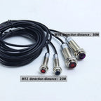 IP65 Waterproof Laser Photoelectric Switch M18 Laser Beam Sensor Detector 30m Distance NPN PNP Photoelectric Proximity Switch