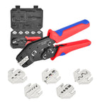 SN-58B Crimping Tool Plier Kit With 5 Replaceable Jaws for Dupont JST Terminals,Non-Insulated Ferrule,Butt,Solar&Coax Connectors