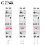 GEYA Din Rail Mounted Household Modular AC Contactor for Smart Home/Hotel - AC220V, 2P, 16A/20A/25A, 2NC/2NO/1NO1NC, 50/60Hz