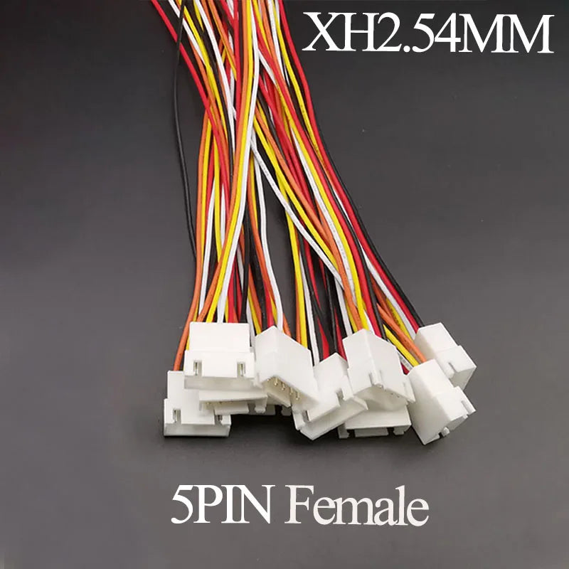 10PCS  Micro JST XH 2.54 2P 3P 4P 5P 6PIN Male Female Plug Connector 2.54mm Pitch With Wire Cable Battery Charging Cable
