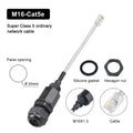 Waterproof RJ45 Network Connector M16/20/22 Cat5e Shield Gigabit Ethernet Line RJ45 DC Crystal Head Outdoor IP68 AP Junction Box