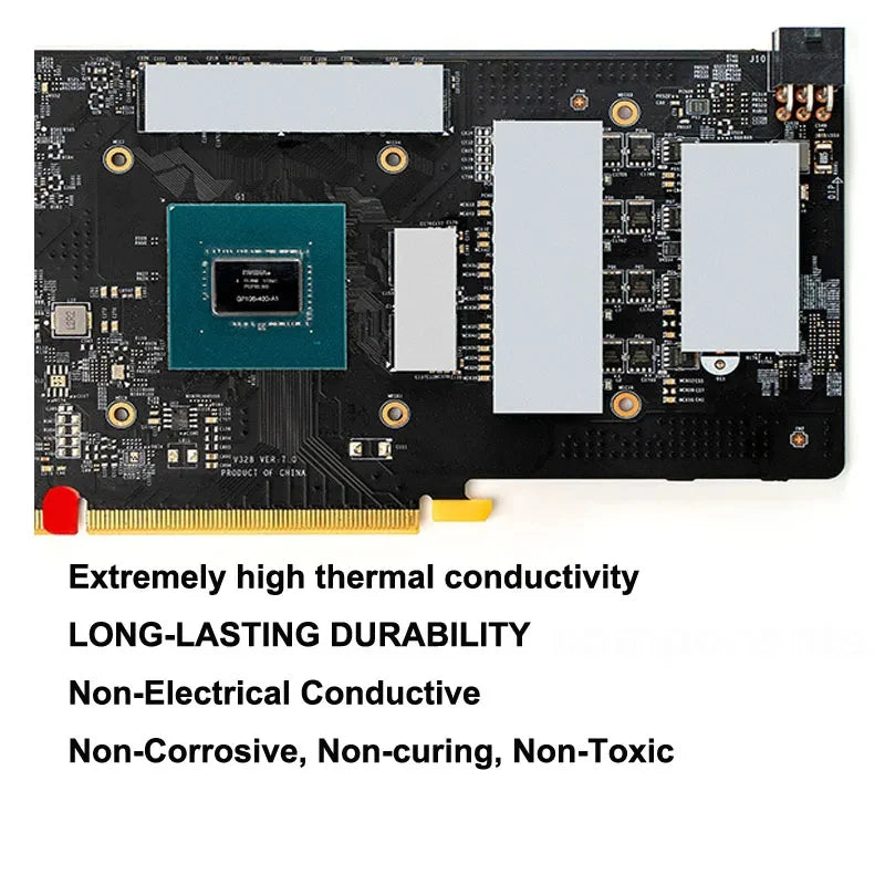 22W/mk 100x100mm Soft Thermal Pad Sheets 0.5mm 1.0mm 1.5mm 2.0mm 2.5mm Thick Silicone Thermal Conductive Gap Pads GPU CPU Laptop