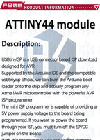 Micro USB Tiny AVR ISP ATtiny44 ATTiny45 ATTiny85 USBTinyISP Programmer Module  IDE Bootloader ISP Microcontroller 5V