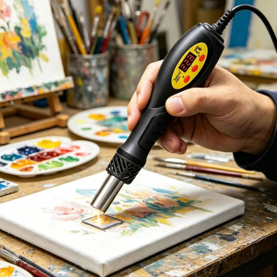 Micro Hot Air Gun 600W Rework Soldering Station LCD Digital Hair Dryer For Soldering 110V Heat Gun Welding Repair Tools