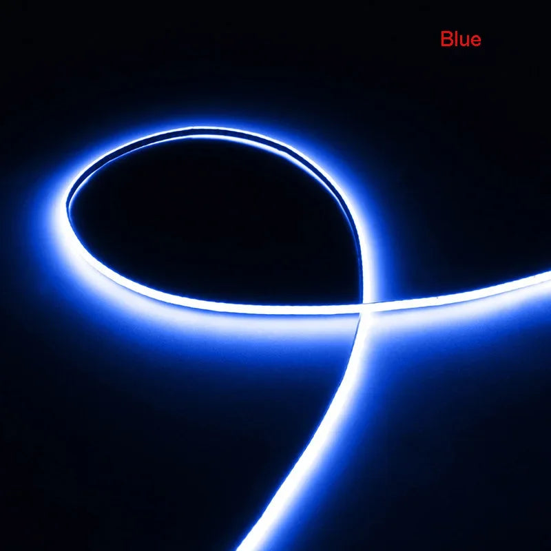 5V 12V 24V 3mm Ultra Narrow COB LED Strip 400LEDs LED Bar Lights for Car Lamp Orange 1800K 2000K Warm White 4000k Red 5m 10m 50m