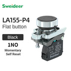 XB4 Button Switch Momentary Self Reset Flat High Head 22mm Power Push Button Switch with Light XB4-BA42 BA31 BA51 10A NC/NO Red