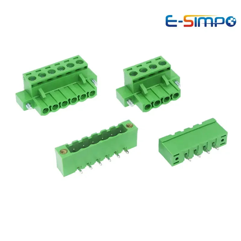 10pcs/5sets 5.08mm 0.2in Plug PCB Wire Terminal Block 2EDGKM 2EDGVM 2EDGRM-5.08mm Male Wafer 2-24P Female Socket MSTBV2.5-GF STF