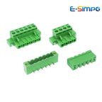 10pcs/5sets 5.08mm 0.2in Plug PCB Wire Terminal Block 2EDGKM 2EDGVM 2EDGRM-5.08mm Male Wafer 2-24P Female Socket MSTBV2.5-GF STF