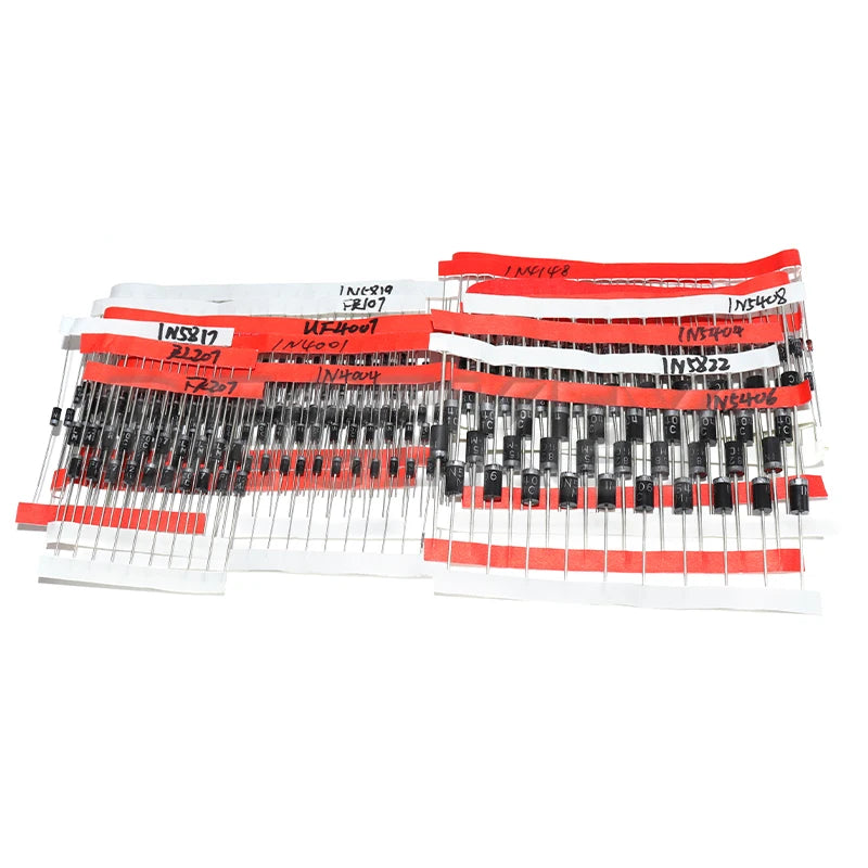 350PCS/box Diodes kit Rectifier/Fast Recovery/Schottky/Switching Diode Set 14Values 1N4001 1N4007 1N4148 RL207 UF4007 FR107 207