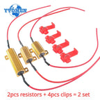 2 Sets Wirewound Resistor 25W 50W Aluminum Shell Power Resistor 6ohm/8ohm/10ohm/24ohm/50ohm/100ohm Load Resistors , for Car Lamp
