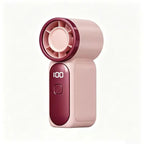 2026 Mini Portable Handheld Fan with Digital Display Speeds Adjustable USB Rechargeable Pocket Cooling Fan for Outdoor Travel