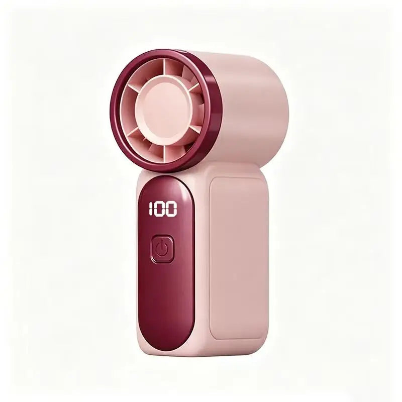 2026 Mini Portable Handheld Fan with Digital Display Speeds Adjustable USB Rechargeable Pocket Cooling Fan for Outdoor Travel
