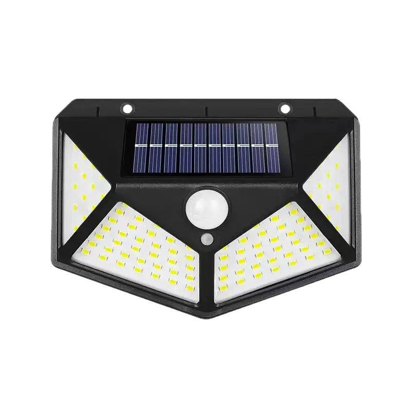 100 LED Wall Lights Outdoor Solar Lamp PIR Motion Sensor Solar Powered Sunlight Street Light for Garden Decoration