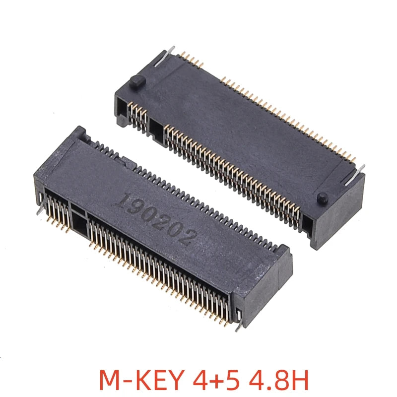 2PCS M.2 NGFF Connector 67Pin SSD Interface Socket H=3.2/4.2/4.8/6.7/8.5mm for Solid State Drive Adapter