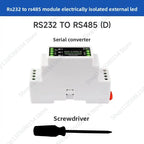 Rail RS232 to RS485 Serial Communication Converter Module, Active Digital Isolation, Industrial Communication