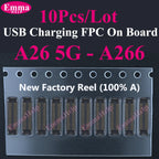 10pcs Charging FPC on MainBoard for Samsung A12 A22 A52 A55 A56 A13 A33 A34 A51 A71 A40 A80 A21S A05 A06 A07 FPC Connector Port