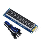 TZT TM1637 4 Bits / TM1638 / 74HC595 8 bit Digital LED Display Module 7 Segment 0.36Inch Clock RED Anode Tube Four Serial Driver