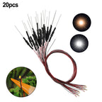 20pcs/Lot 0402 0603 Lamp Wired Micro Led Pre-soldered Micro Litz Wired Chip 30cm 12V DIY Railway Building Model Scenes Light