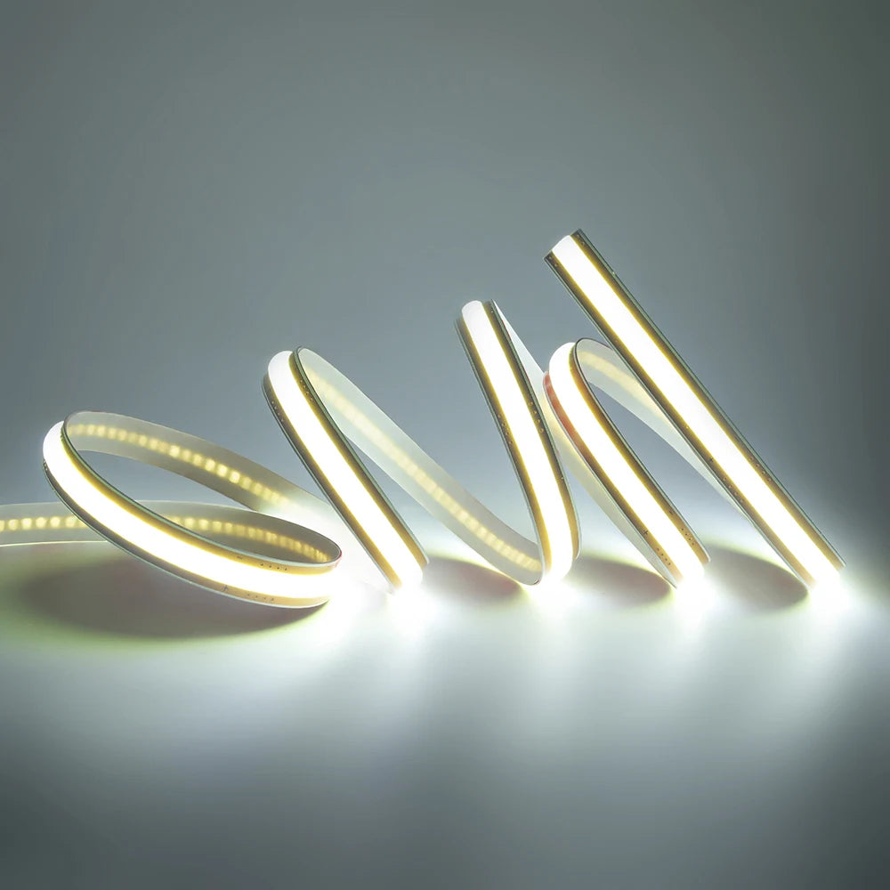 5mm 8mm PCB Free Cut COB LED Strip 12V 24V Tape Light 400 Leds Flexible 3000k 6000k 4000k 0.5m 2m 5m 10m 20m Linear Lighting