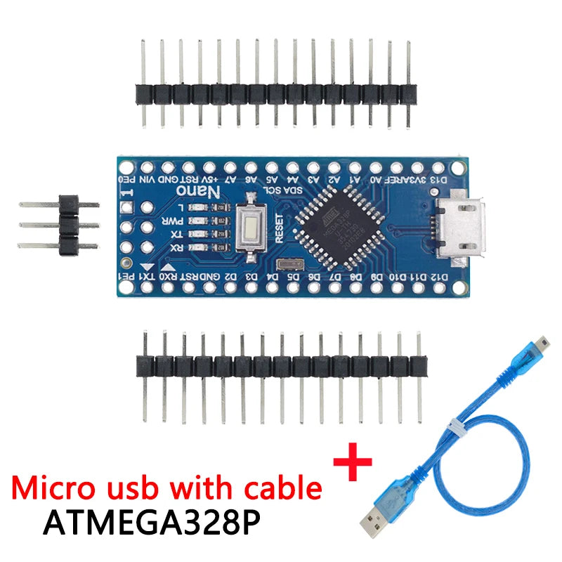 AITEWIN Promotion For arduino Nano 3.0 Atmega328 Controller Compatible Board  Module PCB Development Board without USB V3.0