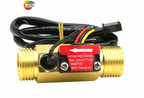 Brass Flow Sensor G1/2"DN15 Thread Hall Sensor YF-B1/B2/B3/B7 Switch Water Flow Sensor Flow Meter Hall Turbine Flow 1~25L/min