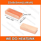 WE DO HEATSINK Small Tiny Useful Pure Copper Heat Sink Without or With Thermal Pad For Raspberry Pi Banana Pi IC Chipset Package