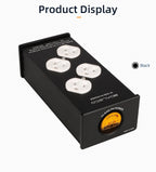 BOALECO P4 Hi-end US Plug HiFi Audio Power Filter Noise  Reduction AC Power Filter 110V-230V Purifier Surge Protection With VU