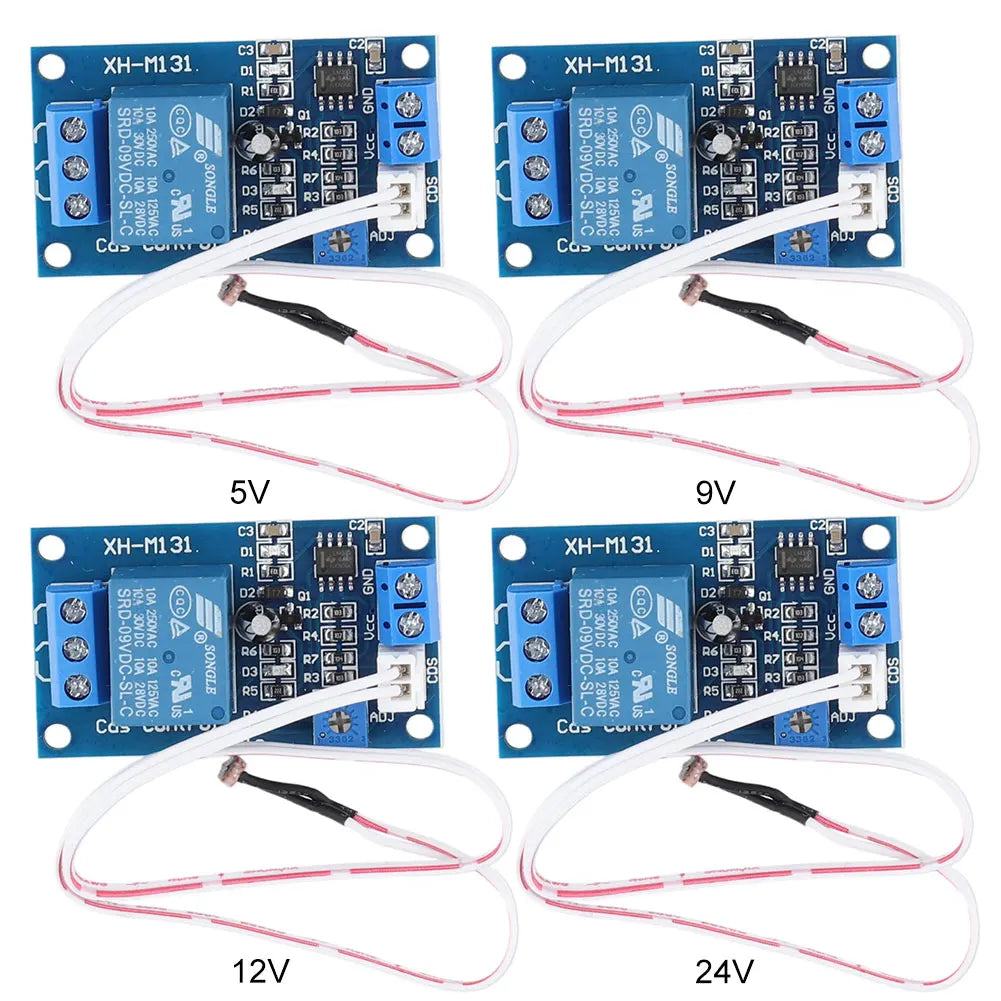 XH-M131 Light Control Switch Adjustable Photoresistor Relay Module 5V 9V 12V 24V Detection Sensor Automatic Light Control Switch