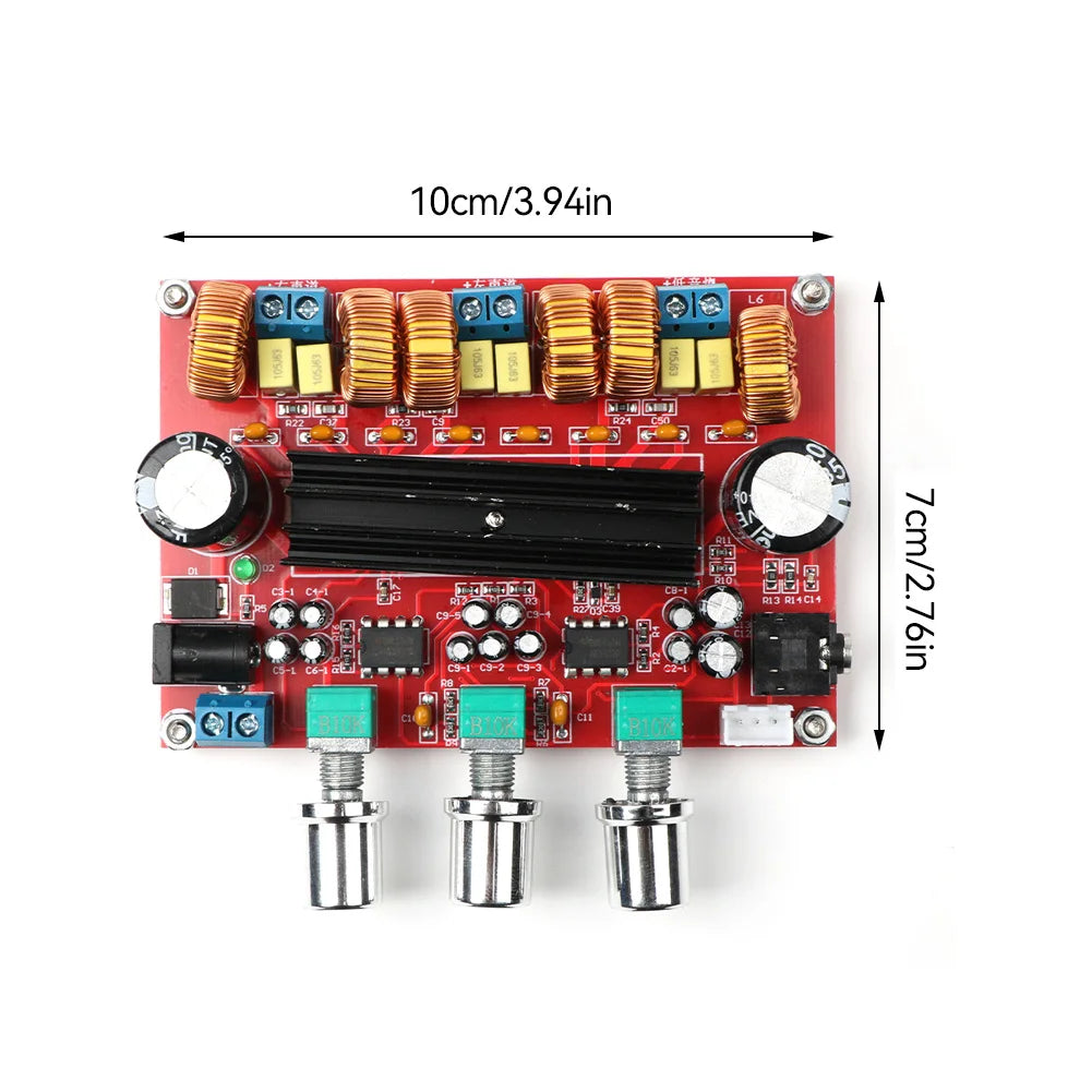 Dual TPA3116D2 Power Subwoofer Amplifier Board 2*50W+100W 2.1 Channel TPA3116 Audio Stereo equalizer AUX Amp