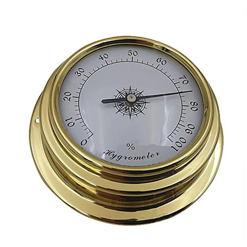 367D 4 Pcs Boat Barometer Clock Thermometer Hygrometer Weather Station Set Wall Mounting Type Brass for Case for Shell Lightw