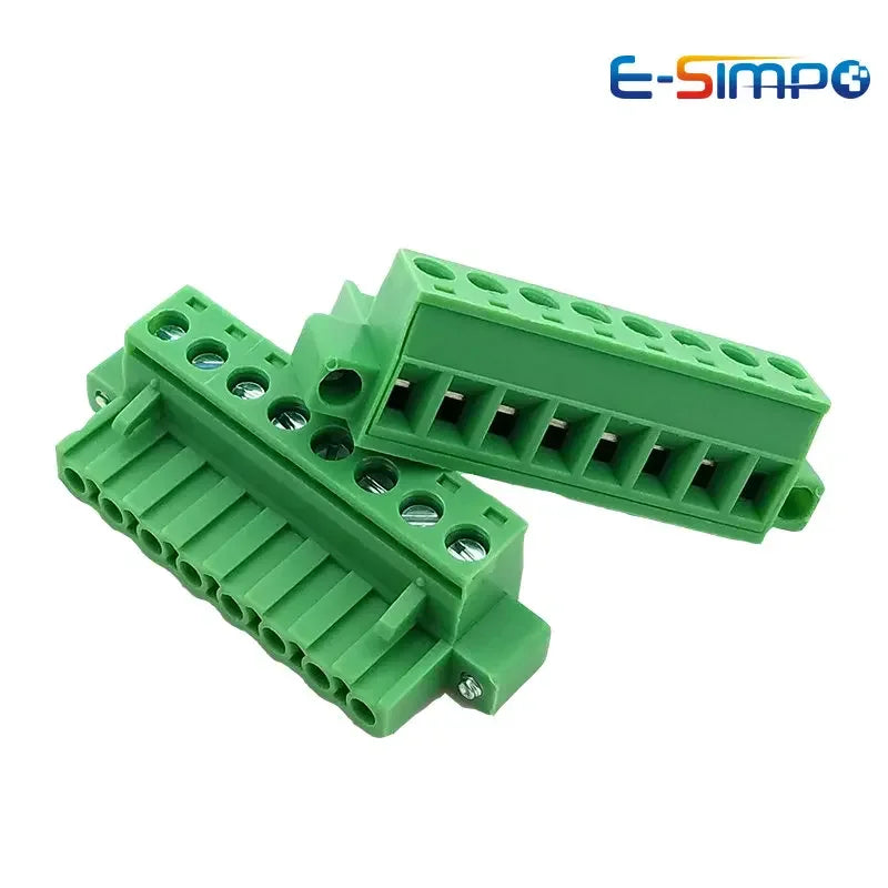 10pcs/5sets 5.08mm 0.2in Plug PCB Wire Terminal Block 2EDGKM 2EDGVM 2EDGRM-5.08mm Male Wafer 2-24P Female Socket MSTBV2.5-GF STF