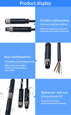 Waterproof M8 Male Female Aviation Plug Socket 3pin 4pin 5pin 6pin Straight Circular M8 Sensor Electrical Connector Power Cable