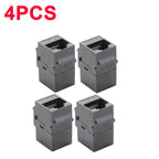 2-10pcs Ethernet Network CAT6 Keystone Coupler RJ45 Female To Female Insert Cat 6 Coupler Jacks Extend Adapter Inline Coupler