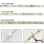 12V 24V LED Strip Light SMD 2835 6000K 3000K Warm White Stripe Flex Tape Light 120LEDs/M 240LEDs/M 8mm 10mm PCB for Lighting