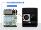 Raspberry Pi CM4 dual ETH mini Open-source Router Board Metal case for Compute Module 4 IO Board  5V, Type-C interfac
