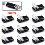 10/30/50pcs wire connect terminal connector, 3-pin Bidirectional Plug-in Cable Buckle Connector DC Lock Cover Suitable LED