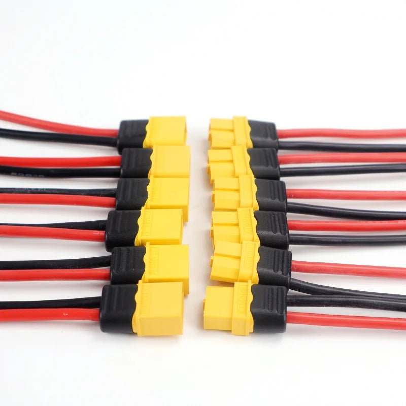 6pcs XT60H+ XT60 Connector with Cover Protection Male Female Power Plug with Sheath for Lipo Battery RC Planes Cars
