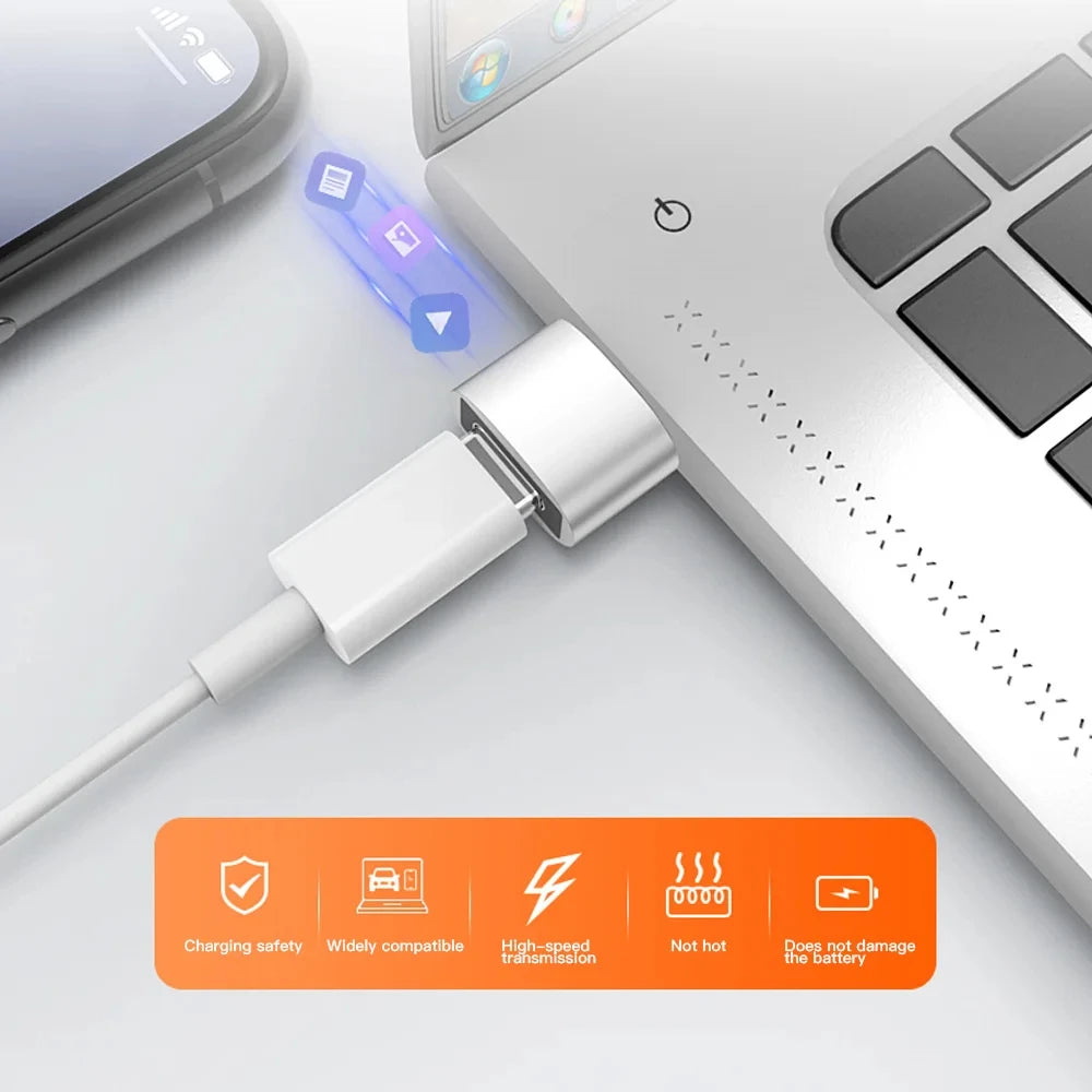 NNBILI 10Pack USB to USB C Adapter USBC Female to USB Male Super Fast Charging and OTG Converter For iPhone Xiaomi Huawei Laptop