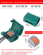 JINH IP68 Mini Gel Wire Connector Junction Box Waterproof 2 3 5 Ports Outdoor Easy Universal Wiring Rainproof Terminal Blocks
