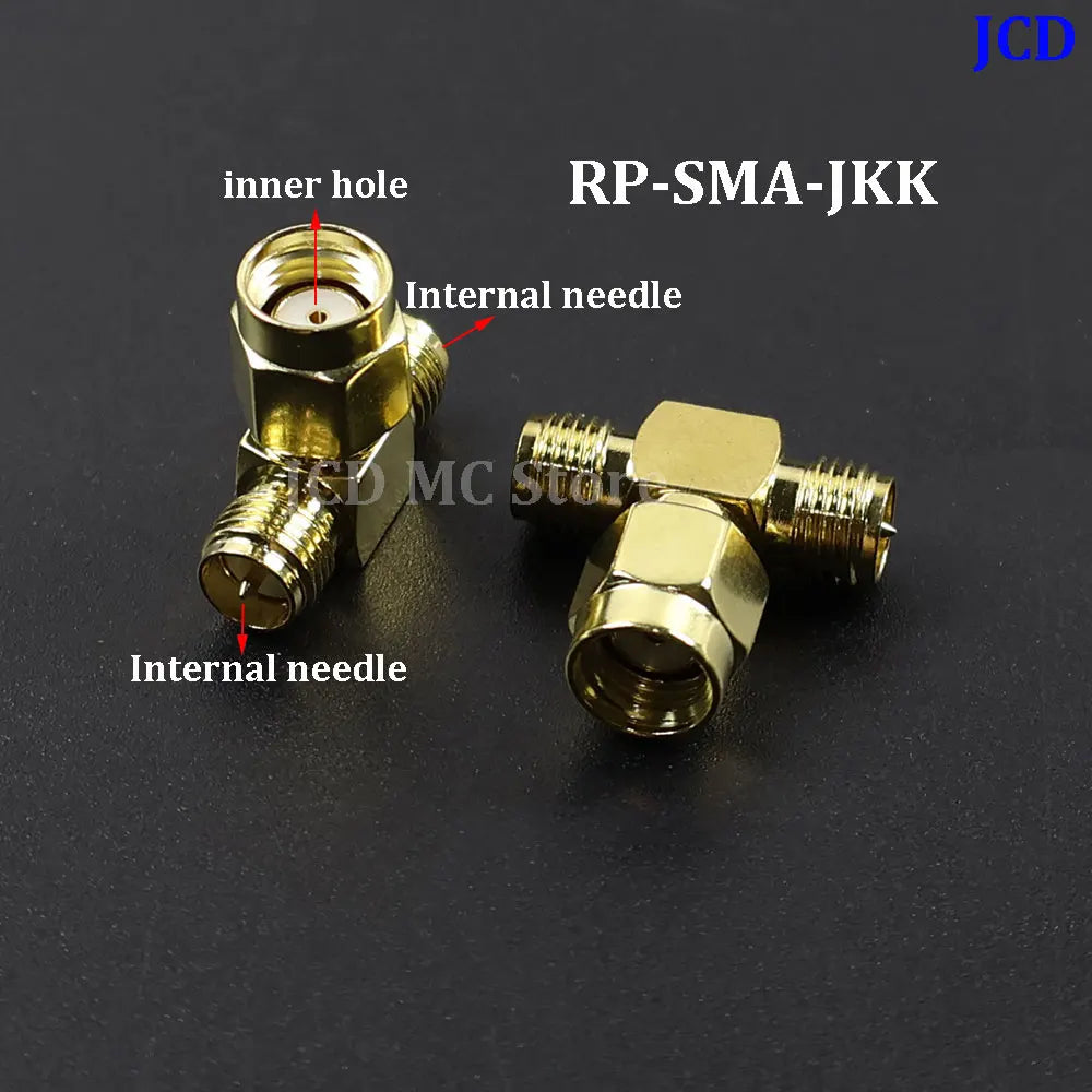 1/3/5piece SMA Male Female RF Straight Connector 90 Degree Right Angle Tee Type 3Way Splitter RPSMA To RP-SMA Male Adapter