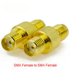 Connector SMA to SMA/ RP-SMA to SMA / RPSMA Male Plug & Female Jack Slide-on Straight RF Coax Adapter Connector for WIFI Antenna