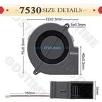Gdstime 5015 24v Fan 4010 Snail Fan 2PIN DC 5V 12V 3D Printer Mini Fan 7015 7530 Cooling Fan 3010 5020 Turbo Fan Radial Cooler