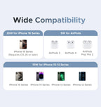 UGREEN Qi2.2 25W 15W 2-in-1 Magnetic Wireless Charger Stand Fast Charging Stand Charger For iPhone 16 17/AirPods Magflow Charger