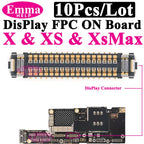 10Pcs LCD Display FPC Connector On Motherboard Screen Logic Board For iPhone 14 13 15 Pro Max Plus 11 12Promax 13Pro XR X XS